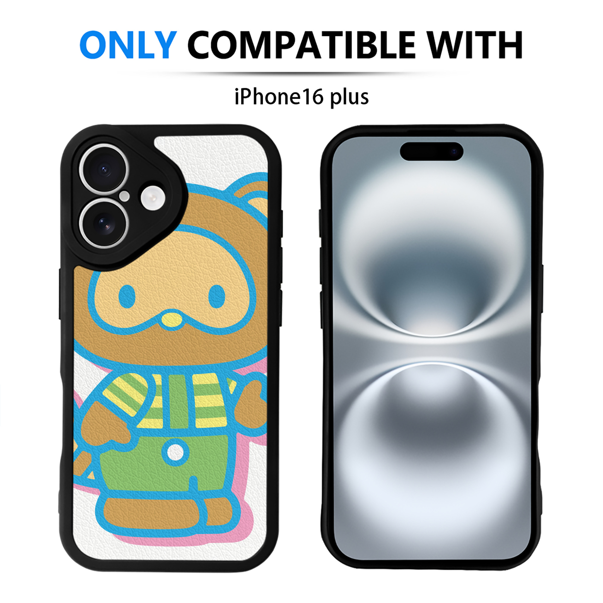 （画像用） Hello Kitty ハローキティ 【iPhone 16シリーズ対応】シリコンスマホケース（レザー調） 材質：シリコン